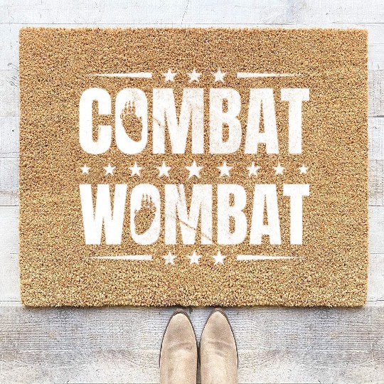 Combat Wombat For A Wombats Lover Coir Doormats
