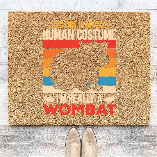 Combat Wombat For A Wombats Lover Coir Doormats