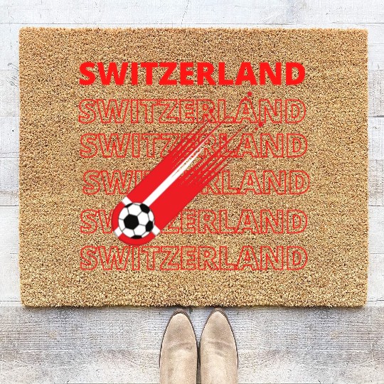 World Switzerland Soccer Vintage Coir Doormats