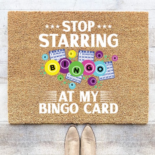 Bingo Card Game Grandma Bingo Player Bingo Cards Coir Doormats