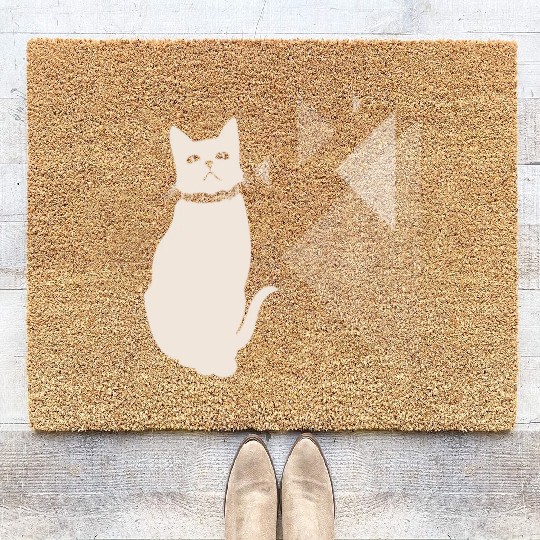 I am better with cats, Funny gifts cats, cat mom, Coir Doormats