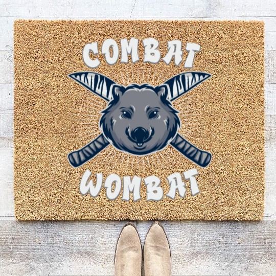 Combat Wombat For A Wombats Lover Coir Doormats