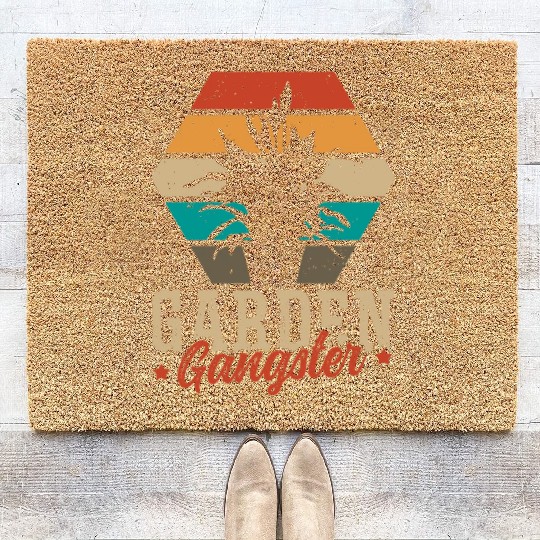 GARDEN GANGSTER I Plants Gardener Gardening Coir Doormats