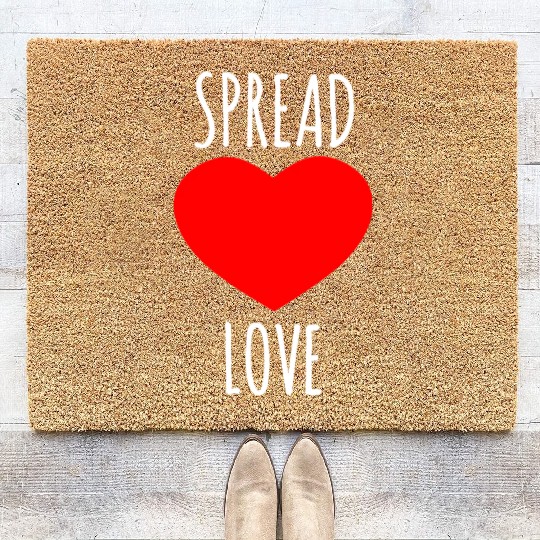 Spread Love : Lover Quote Coir Doormats