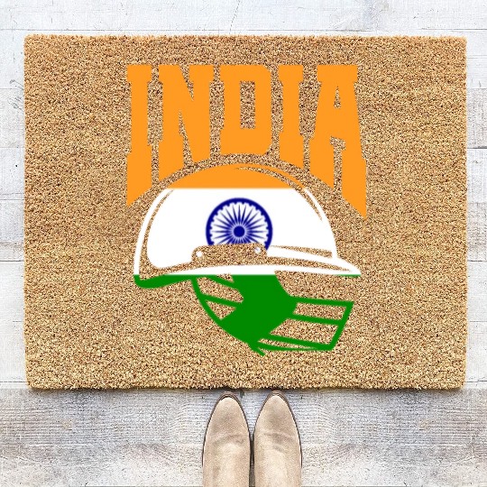 India Helmet Cricket Player Coir Doormats