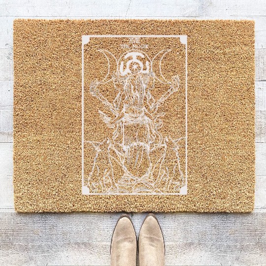 Hecate Triple Moon Goddess Witch Hekate Wheel Taro Coir Doormats