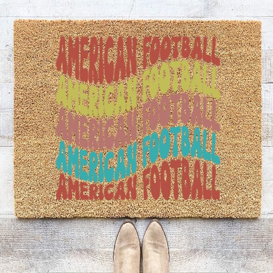 american Football Fan Coir Doormats, Cute Game Day Coir Doormats