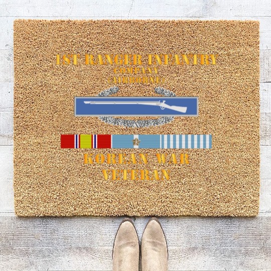 1st Ranger Infantry Company Airborne w CIB w KOREA Coir Doormats