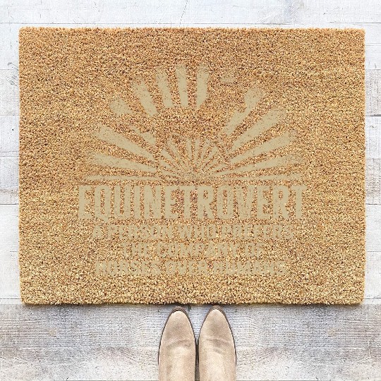 Cowboy Coir Doormats, Equinetrovert Funny Equestrian