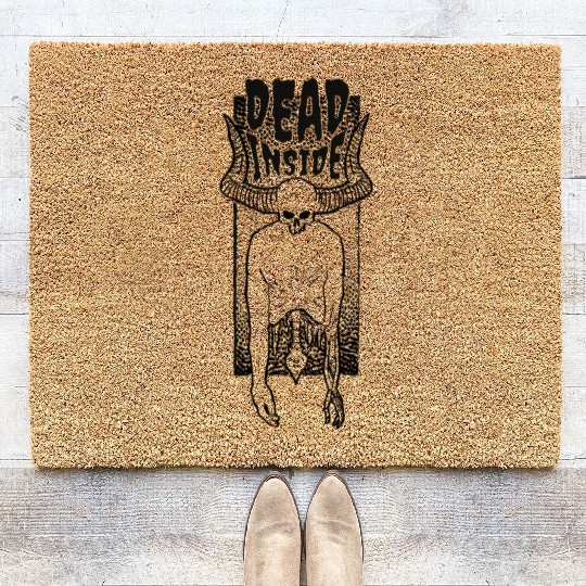 Dead-inside half skeleton Dead-inside half skeleto Coir Doormats