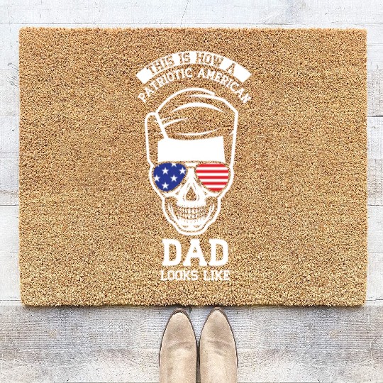 This Is How A Patriotic American Dad Looks Like US Coir Doormats