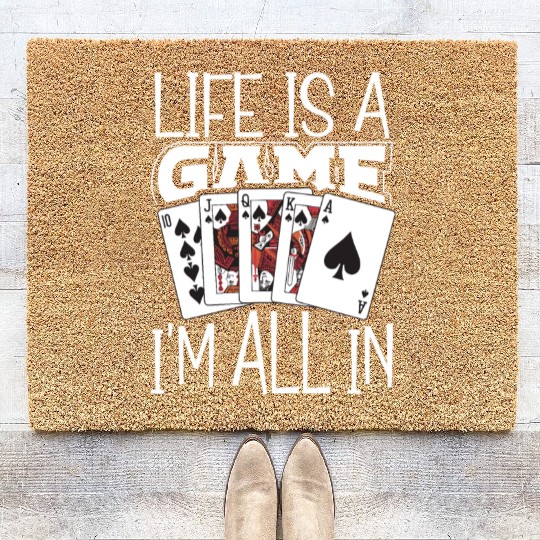 Poker Casino Poker Player Gambling Roulette Coir Doormats