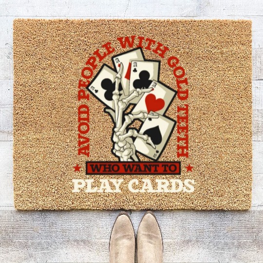 Poker Casino Poker Player Gambling Roulette Gift Coir Doormats