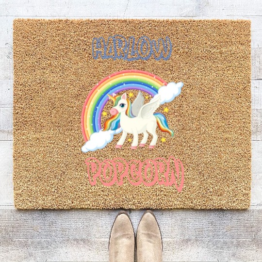 Harlow And Popcorn Merch Popcorn The Pony Coir Doormats