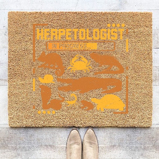Future Herpetologist Zoology Reptile Lover Coir Doormats