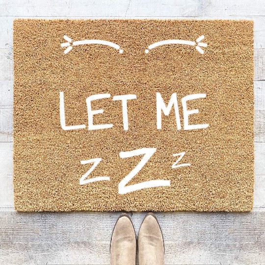 Let Me Sleep Eyes Women Men Girls Pajamas Coir Doormats