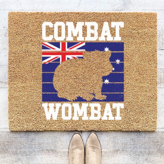 Combat Wombat For A Wombats Lover Coir Doormats