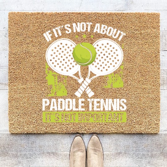 Paddle Tennis Player Match Funny Humor Team Coir Doormats
