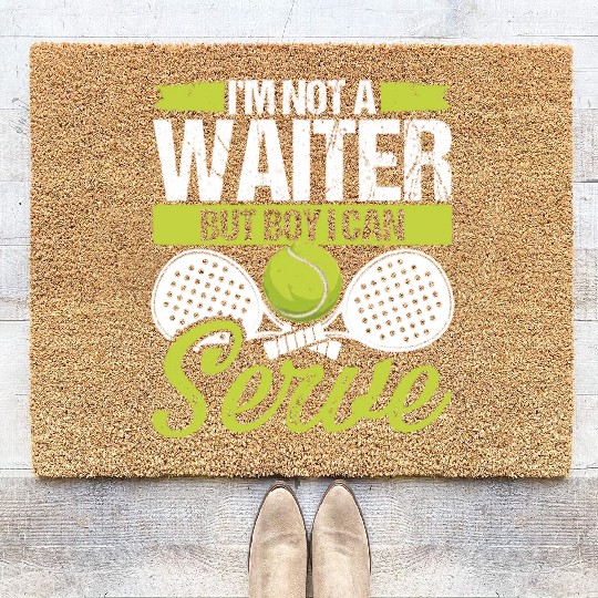 Paddle Tennis Player Match Not a Waiter Serve Coir Doormats