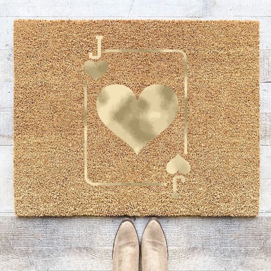 Jack Of Hearts Playing Card Halloween Costume Glam Coir Doormats