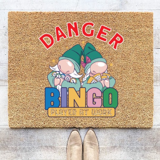 Bingo Card Game Grandma Bingo Player Bingo Cards Coir Doormats