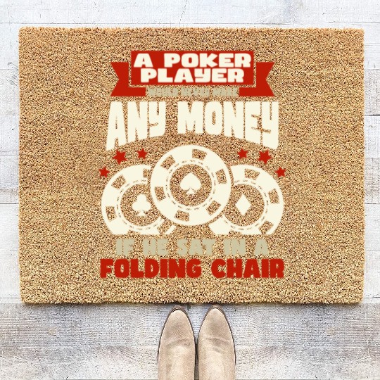 Poker Casino Poker Player Gambling Roulette Gift Coir Doormats