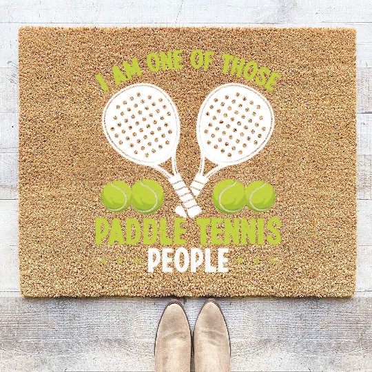 Paddle Tennis Match One of those Paddle People Coir Doormats