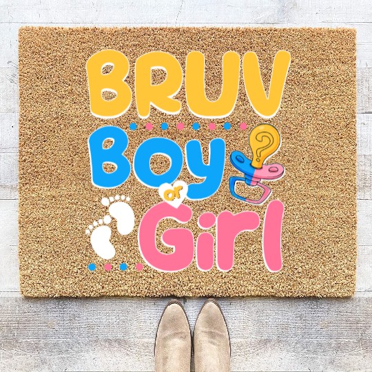 Pink or Blue Bruv Loves You Best Brother Ever Big Coir Doormats
