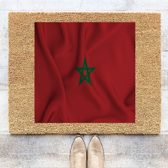 Keep Calm and Support Morocco Morocco Flag Coir Doormats