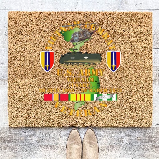 Army Vietnam Combat Veteran US Army Vietnam USARV Coir Doormats