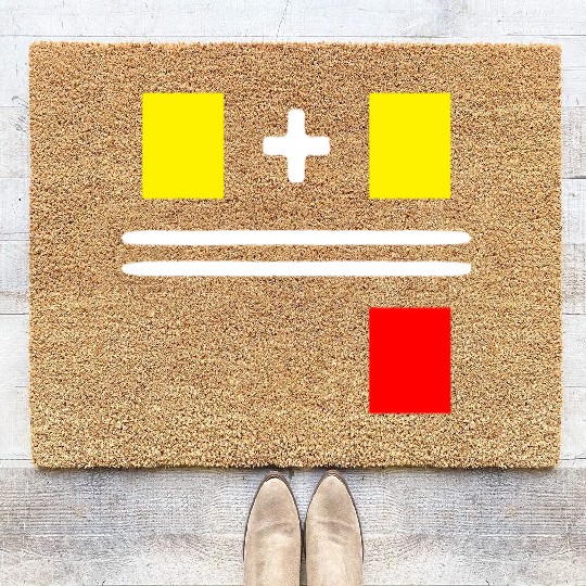 Soccer Yellow Red Card Gift for Soccer Referee Coir Doormats