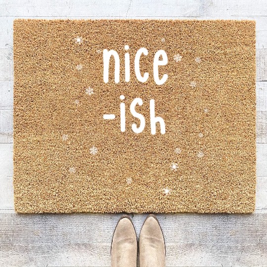 Nice-ish Funny Christmas Kinda Nice Kind Of Nice Coir Doormats
