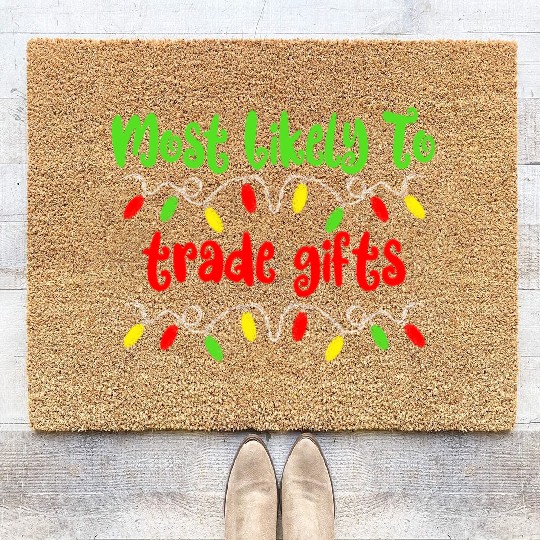 Most Likely To Christmas Trade Gifts Christmas Coir Doormats