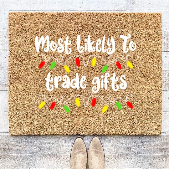 Most Likely To Christmas Trade Gifts Christmas Coir Doormats