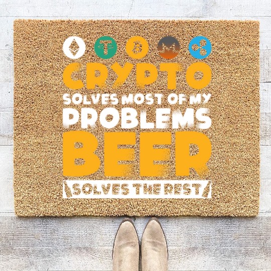 The evolution of money bitcoin btc crypto cryptocu Coir Doormats