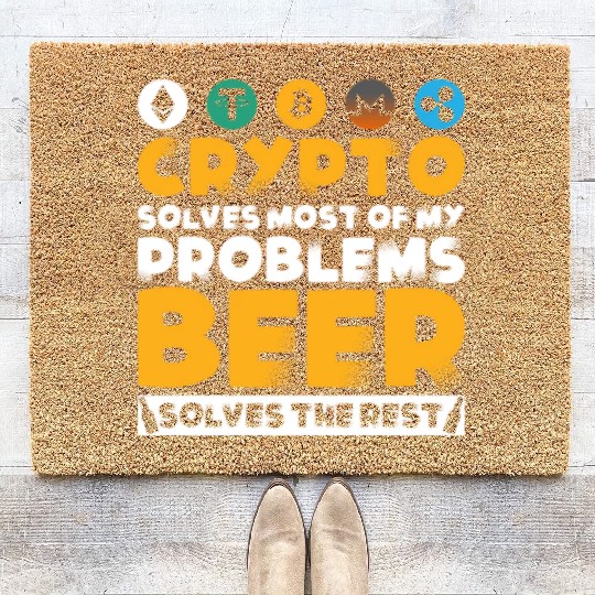 The evolution of money bitcoin btc crypto Coir Doormats