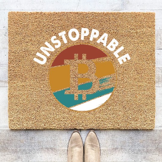 The evolution of money bitcoin btc crypto Coir Doormats