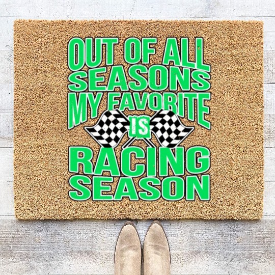 Racing Season Favorite Drag Stock Sprint Race Car Coir Doormats