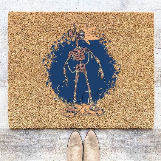 Scary creepy mummy skeleton Scary creepy mummy ske Coir Doormats
