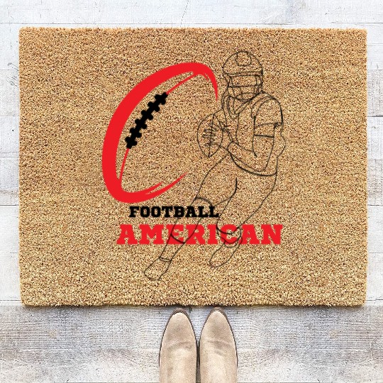 American Football Game Day Coir Doormats, Football Coir Doormats