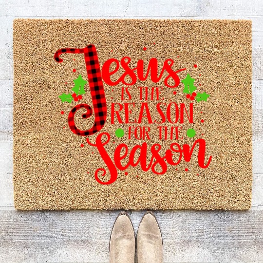 Jesus Is The Reason For The Season Christmas Xmas Coir Doormats