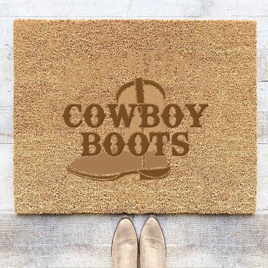 Cowboy Barn Bull Rider Rodeo Country Western Gift Coir Doormats