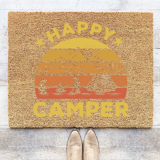 Happy Camper Coir Doormats