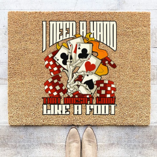 Poker Casino Poker Player Gambling Roulette Gift Coir Doormats