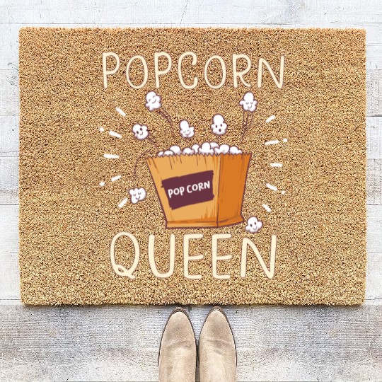 Movie Watching Cinema Popcorn Binge Watching Coir Doormats