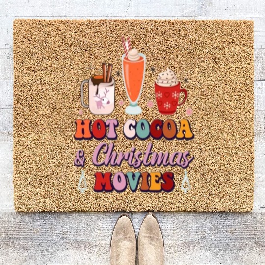 Hot cocoa and Christmas movies. Coir Doormats