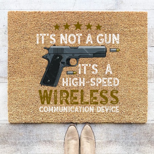 Its Not A Gun Meme Funny Its Not A Gun Coir Doormats