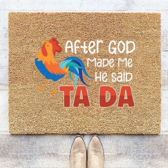 Chicken Farmer Gift Funny Chickens Country Farm Coir Doormats