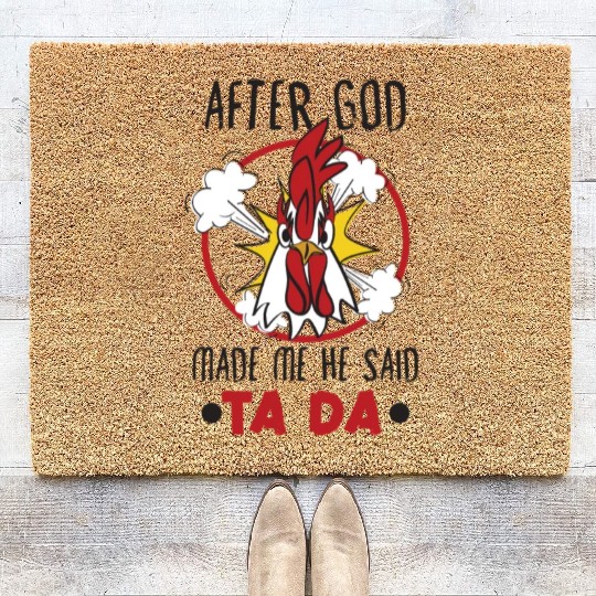 Chicken Farmer Gift Funny Chickens Country Farm Coir Doormats
