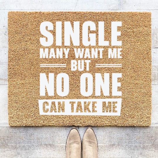 Single Relationship Solo Independent Single Quotes Coir Doormats